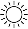 Sunny day Vector Icon which can easily modified or edit Royalty Free Stock Photo