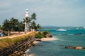 Sunny day view on Galle lighthouse Sri Lanka