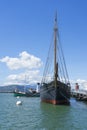 Sunny Day View of Hyde St. Pier at Fisherman`s Wharf in San Francisco,CA Royalty Free Stock Photo