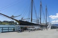 Sunny Day View of Hyde St. Pier at Fisherman`s Wharf in San Francisco,CA Royalty Free Stock Photo