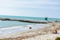 A walk at the beach on a sunny day