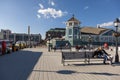 A sunny day on the waterfront of the old town district of Alexandria Royalty Free Stock Photo