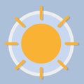 Sunny day. Weather forecast icon. Royalty Free Stock Photo