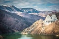 A sunny day winter landscapes of lake Siriu