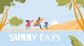 Sunny Days Best Time for Surfing Motivate Poster