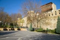 A sunny December day at the fortress wall of the Old City. Baku, Azerbaijan Royalty Free Stock Photo