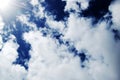 Sunny Deep Blue Skies with cloud Royalty Free Stock Photo