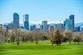 Sunny Denver Skyline Royalty Free Stock Photo