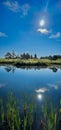 Sunny early morning on a golf course Royalty Free Stock Photo