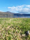 A sunny early spring day at the lake of Castel Gandolfo