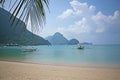 Sunny El Nido Beach on Palawan Royalty Free Stock Photo