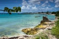 Sunny evening on the beachfront at popular Tourist site Oistins, Barbados Royalty Free Stock Photo