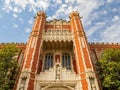 Sunny exterior view of the Bizzell Memorial Library of University of Oklahoma Royalty Free Stock Photo