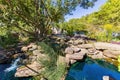 Sunny exterior view of the Botanical Garden of the Ozarks