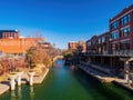 Sunny exterior view of the bricktown