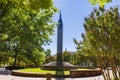 Sunny exterior view of the campus of University of Arkansas Royalty Free Stock Photo