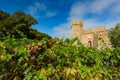 Sunny exterior view of the Castello di Amorosa winery Royalty Free Stock Photo