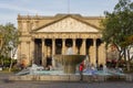 Sunny exterior view of the Degollado Theater