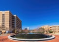 Sunny exterior view of the fountain of University of Oklahoma