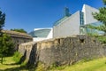Sunny exterior view of the modern art museum - Mudam Royalty Free Stock Photo