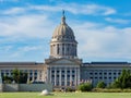 Sunny exterior view of the Oklahoma State Capitol