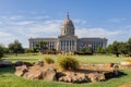 Sunny exterior view of the Oklahoma State Capitol