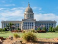 Sunny exterior view of the Oklahoma State Capitol