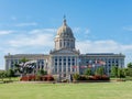 Sunny exterior view of the Oklahoma State Capitol Royalty Free Stock Photo