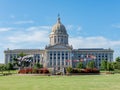 Sunny exterior view of the Oklahoma State Capitol