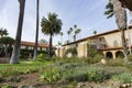 Sunny exterior view of the Old Mission Santa Barbara Royalty Free Stock Photo