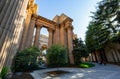 Sunny exterior view of the Palace of Fine Arts