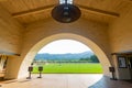 Sunny exterior view of the Robert Mondavi Winery