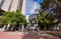 Sunny exterior view of the Sakura Square