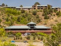 Sunny exterior view of the visitor center of Garden of the Gods