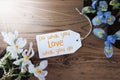 Sunny Flowers, Label, Quote Do What You Love