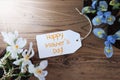 Sunny Flowers, Label, Text Happy Mothers Day