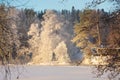 Mist, Frost and Frozen Lake