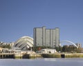 Sunny Glasgow cityscape beside Clyde Royalty Free Stock Photo