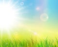 Sunny green background