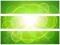 Sunny green banners Royalty Free Stock Photo