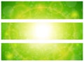 Sunny green banners Royalty Free Stock Photo