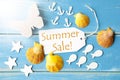 Sunny Greeting Card With Text Summer Sale