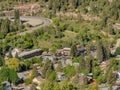 Sunny high angle view of the Ouray town Royalty Free Stock Photo