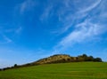 Sunny hill top near Gerolstein, Germany in autumn