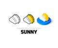 Sunny icon in different style