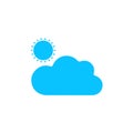 Sunny icon flat Royalty Free Stock Photo