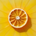 Sunny imagery orange slice evokes the warmth of sunlight Royalty Free Stock Photo