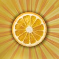 Sunny imagery orange slice evokes the warmth of sunlight Royalty Free Stock Photo