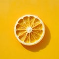 Sunny imagery orange slice evokes the warmth of sunlight Royalty Free Stock Photo