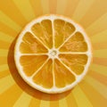 Sunny imagery orange slice evokes the warmth of sunlight Royalty Free Stock Photo